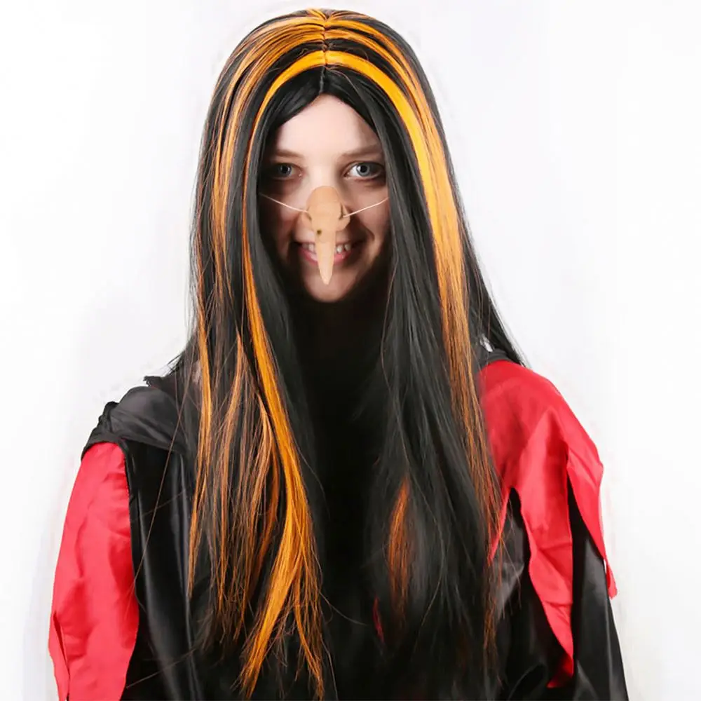 Halloween long nose witch European and American dress up wig chemical fiber lady clown dress up wig
