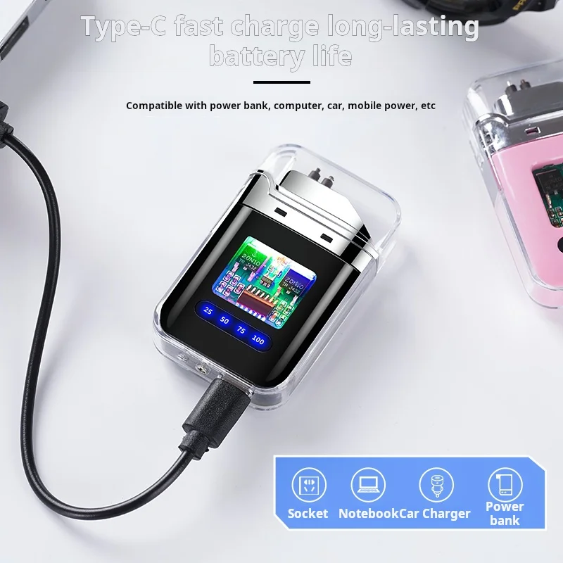 Factory Direct Mini USB Electric Lighter Rechargeable Plastic Pocket Cigarette Plasma Lighter with Logo Wholesale from China