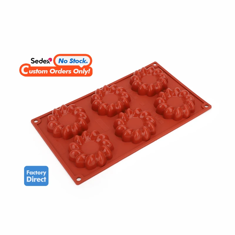DIY Handmade Chocolate Cookie 3D Flower Shape Silicone Mold Pastry Cake Decorating Supplies Molds Silicone Pan Cake Mold