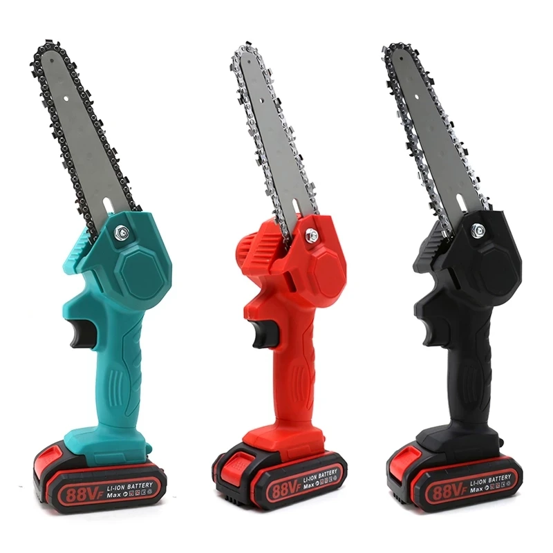 21V Mini Cordless Chainsaw 6 inch Portable Electric Saw Pruning Garden Power Tool for Makita Battery Woodworking Logging