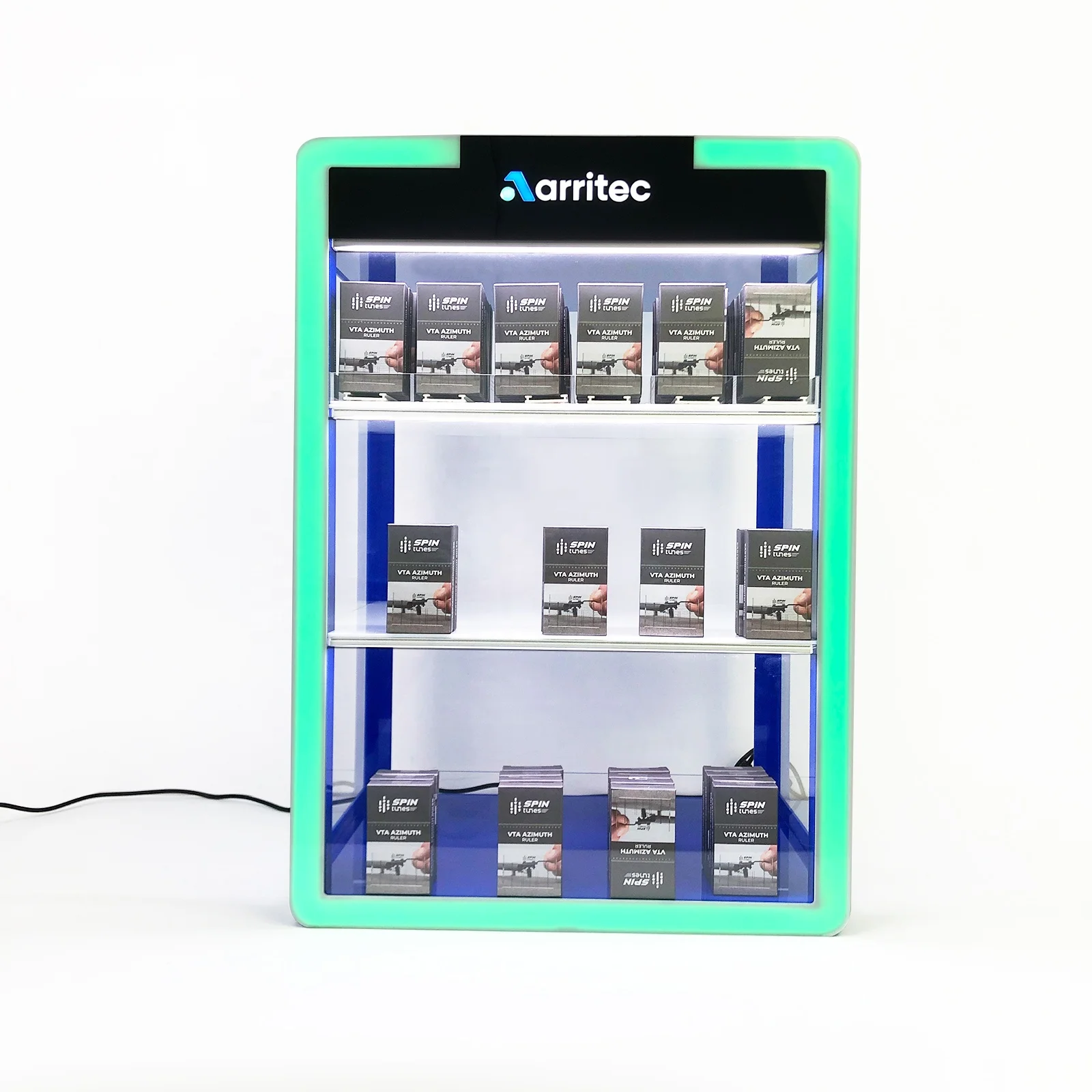 New Countertop 3 Layers Acrylic Smokeless Tobacco Display Showcase Stand LED Cigarette Display Rack for Smoke Shop
