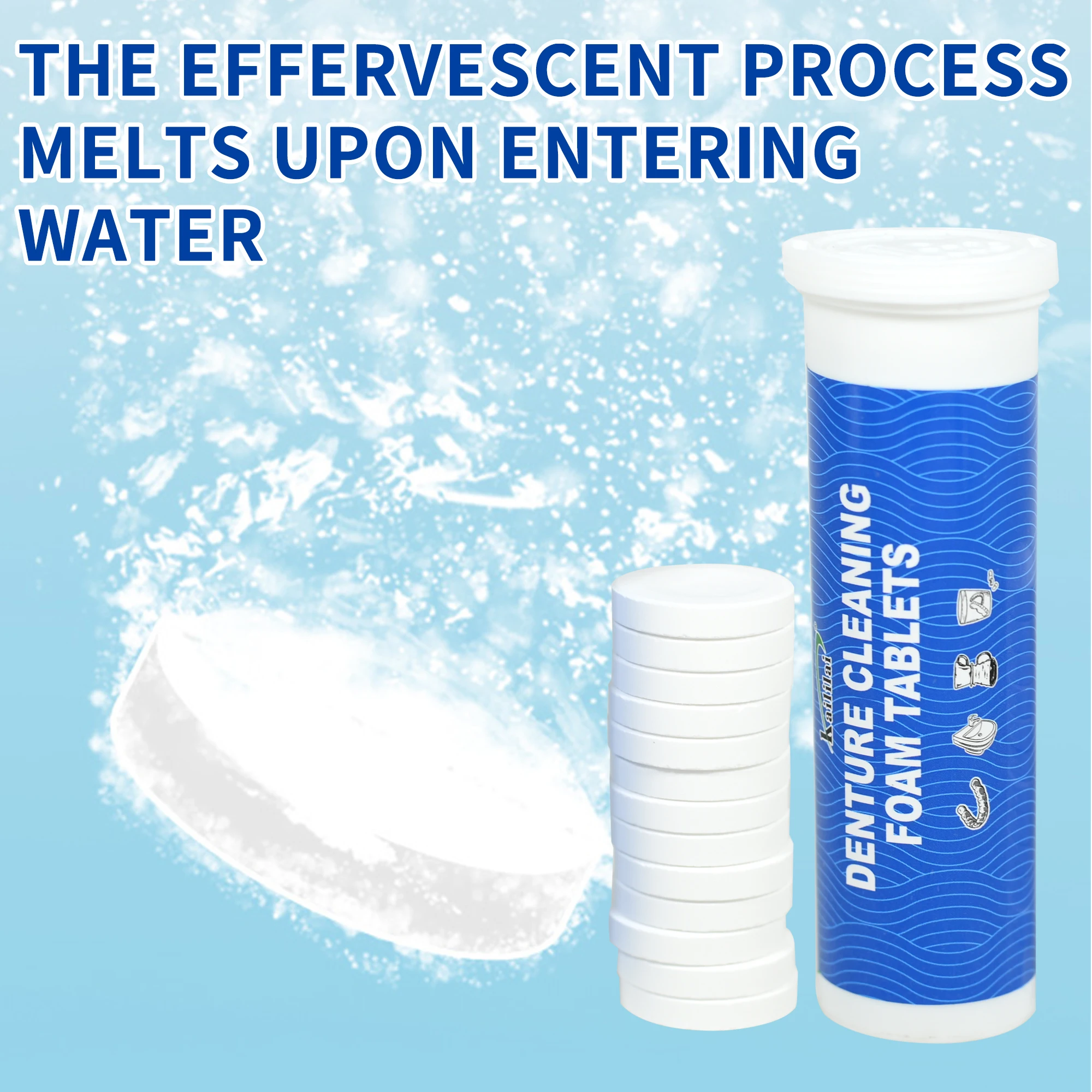 Fresh Stain-Free Retainer Cleaning Tablets Invisalign Aligners Mouth Guard Dental Cleaner Denture Cleaning Tablet