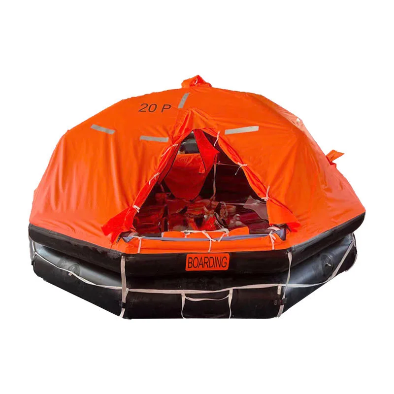 Different capacity devit-launched inflatable liferaft for marine survival at low price