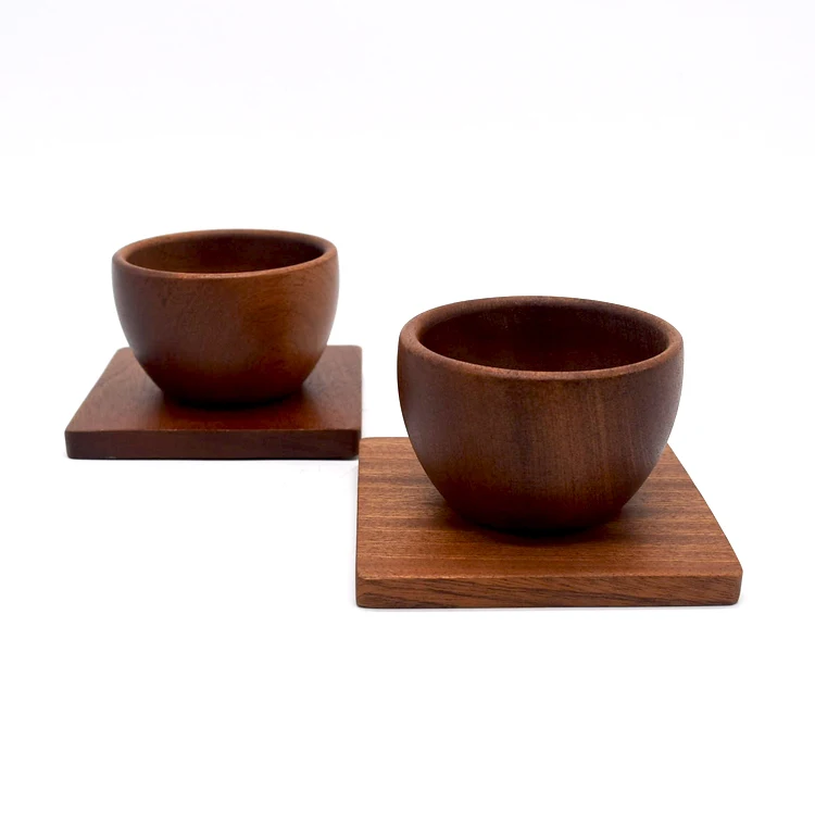 Factory Direct Vintage Hot Sale Eco Friendly Wood Grain Big Belly Tea Cups Custom Logo Wood Cup For  drinking