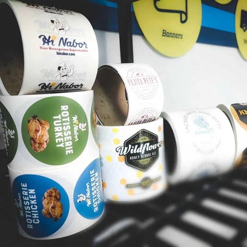 Personalized & Business Commercial Grade Round Stickers Roll Thermal Labels etiquetas for Small Business Supplies