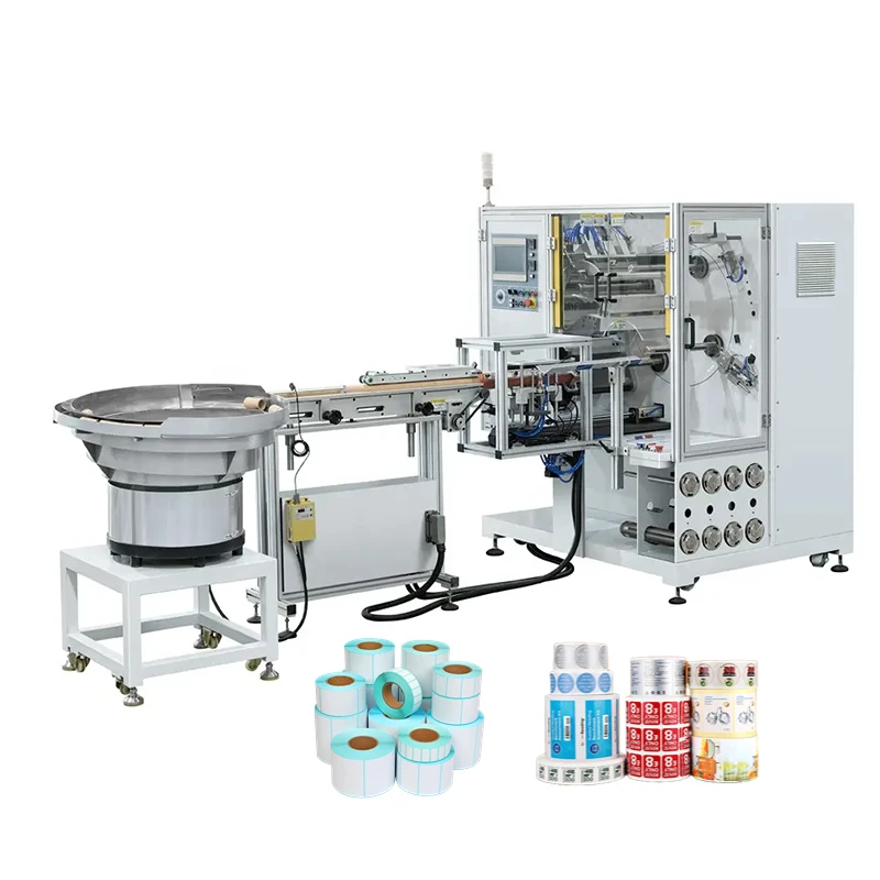 DINYU no labor required paper label 4 spindles full automatic turret rewinding machine