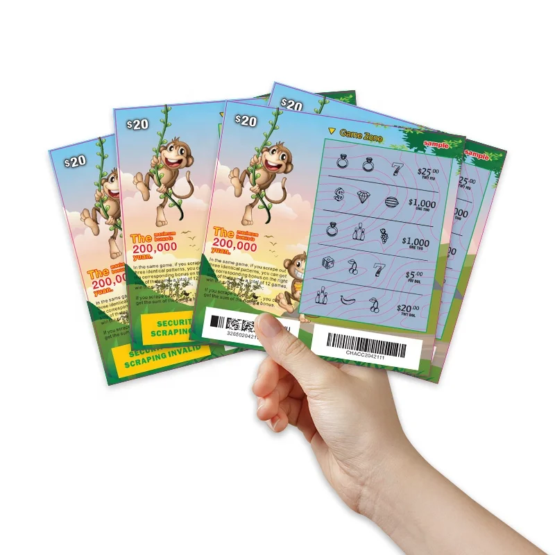 Innovative Lottery Ticket Solutions Thematic design Digital Printing low price cmyk lottery ticket scratch