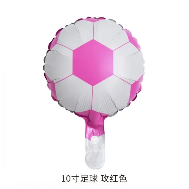 whole sale 10 inch black red blue football foil balloon mini soccer balloon for sport meeting party decoration
