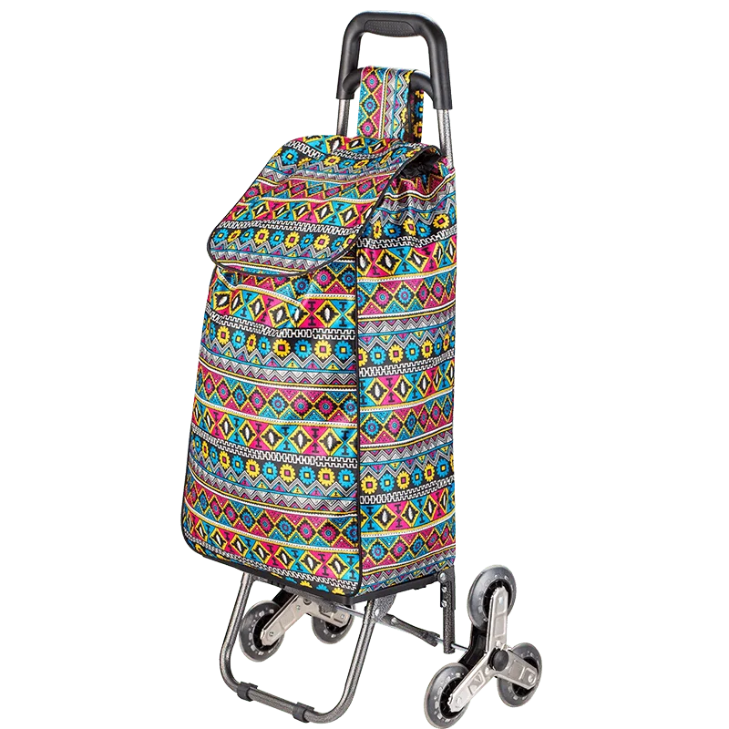 Shopping Cart Hand Truck, Moving Cart With Wheels, Collapsible Grocery Cart with Removable Bag And Rolling Personal Trolley