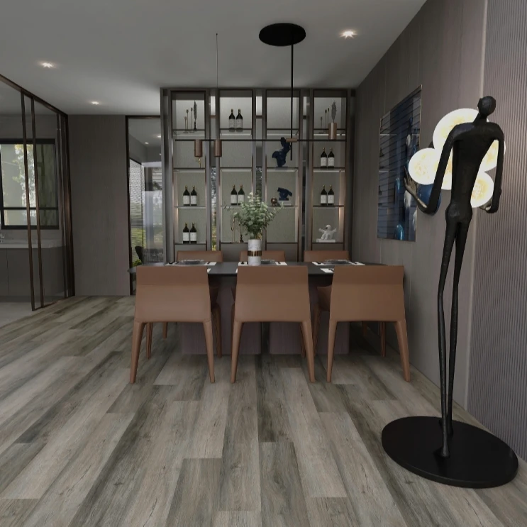 TAP & GO 4mm 5mm 6mm 100% waterproof New Virgin Material Vinyl Plank Grain Home plinthes pvc deck knock spc flooring 7mm 20mil