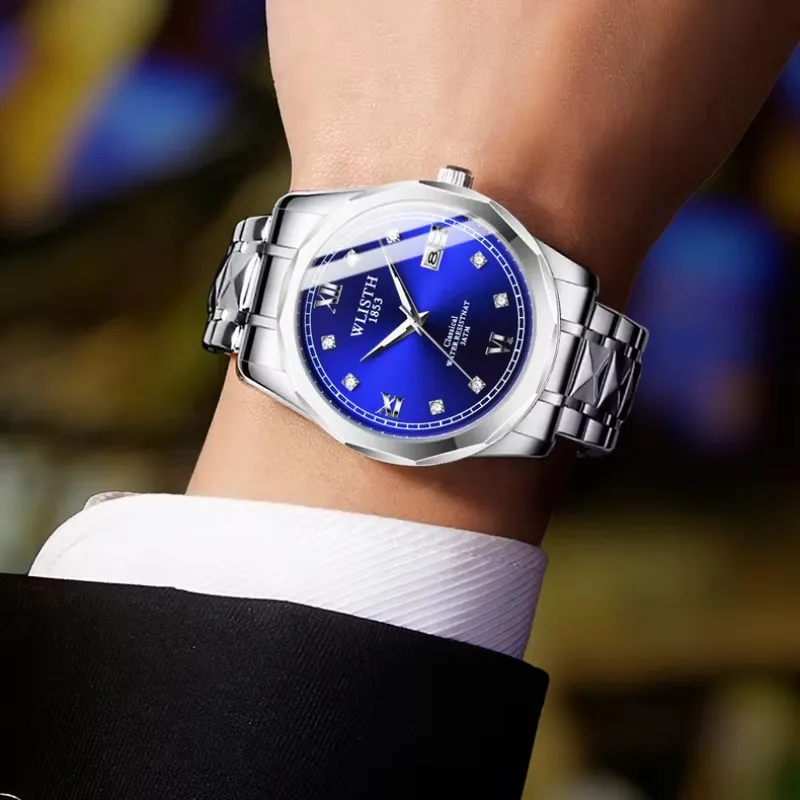 Wlisth 6141 Luxury Luminous Hands Skeleton Hollow Out Clock Top Brand Fashion Casual Mens Automatic Movement Mechanical Watch