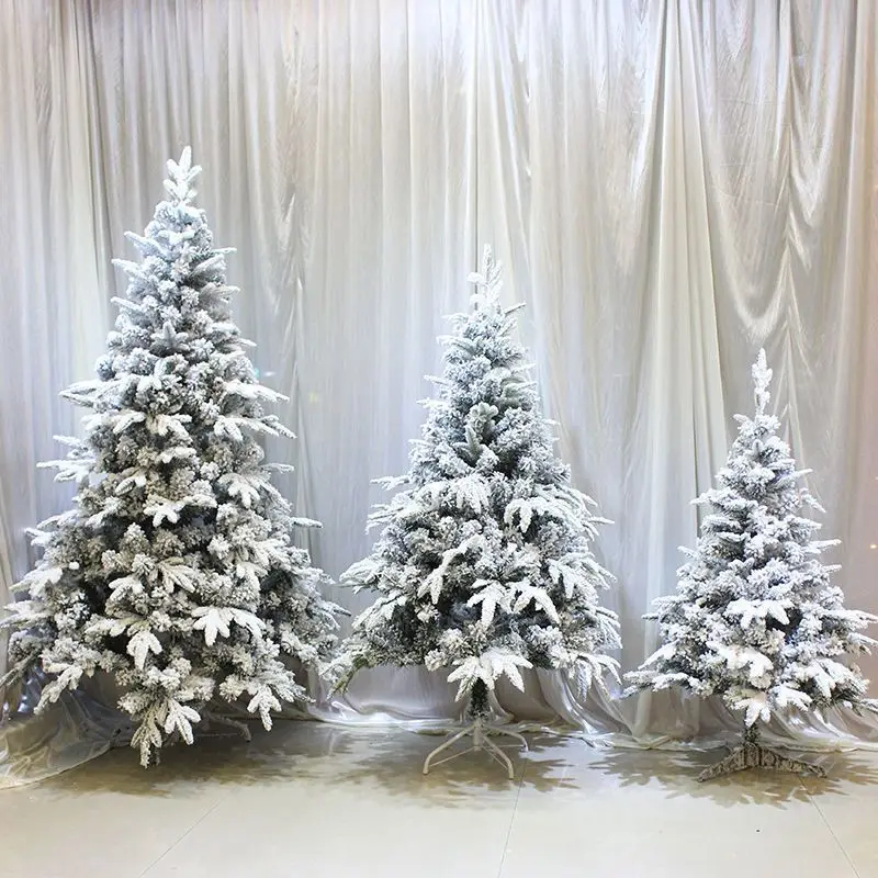 Factory Direct Supplier Snowy Flocked Artificial Pine Needles Christmas Tree