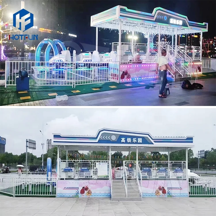 Trendy Factory Direct Amusement Park Rides Thrill Amusement Ride 12 Seats High-speed Rail Paradise Ride For Sale