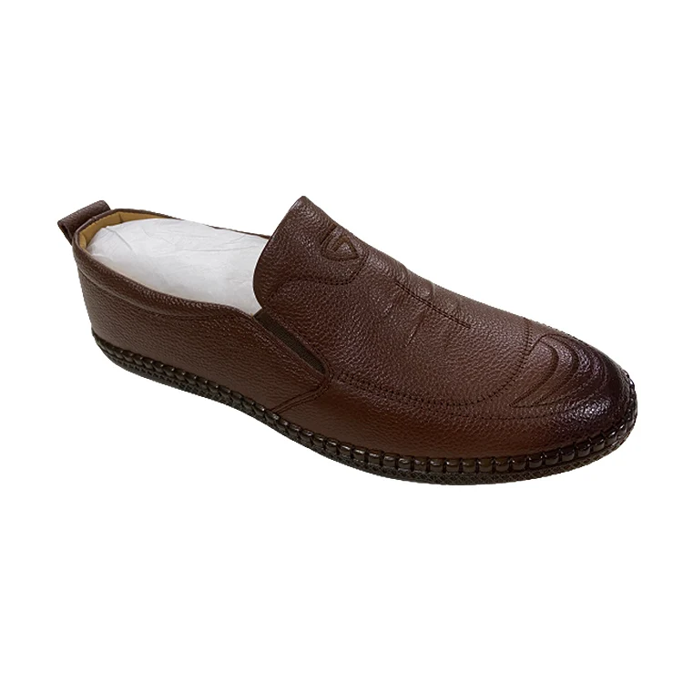 Wholesale Price Custom Business  Loafers Comfortable Brown Mens Genuine Leather Shoes