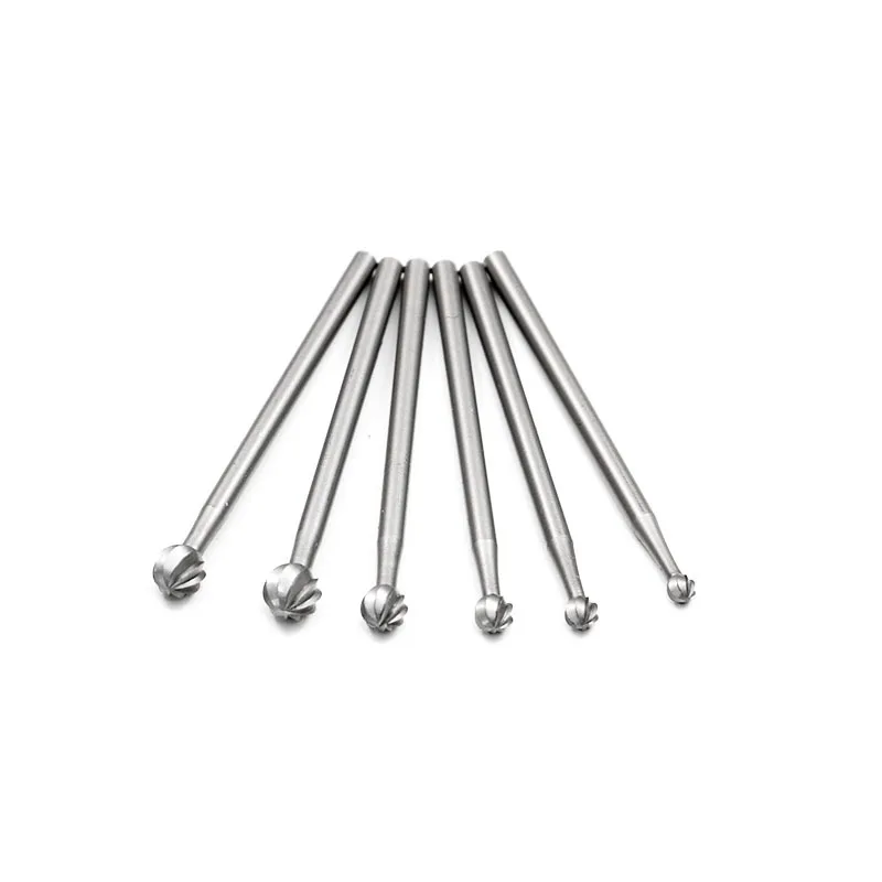 6pcs/pack jewelry burs drill ball round type jewelry cutter tungsten burs jewelry bur for encraving