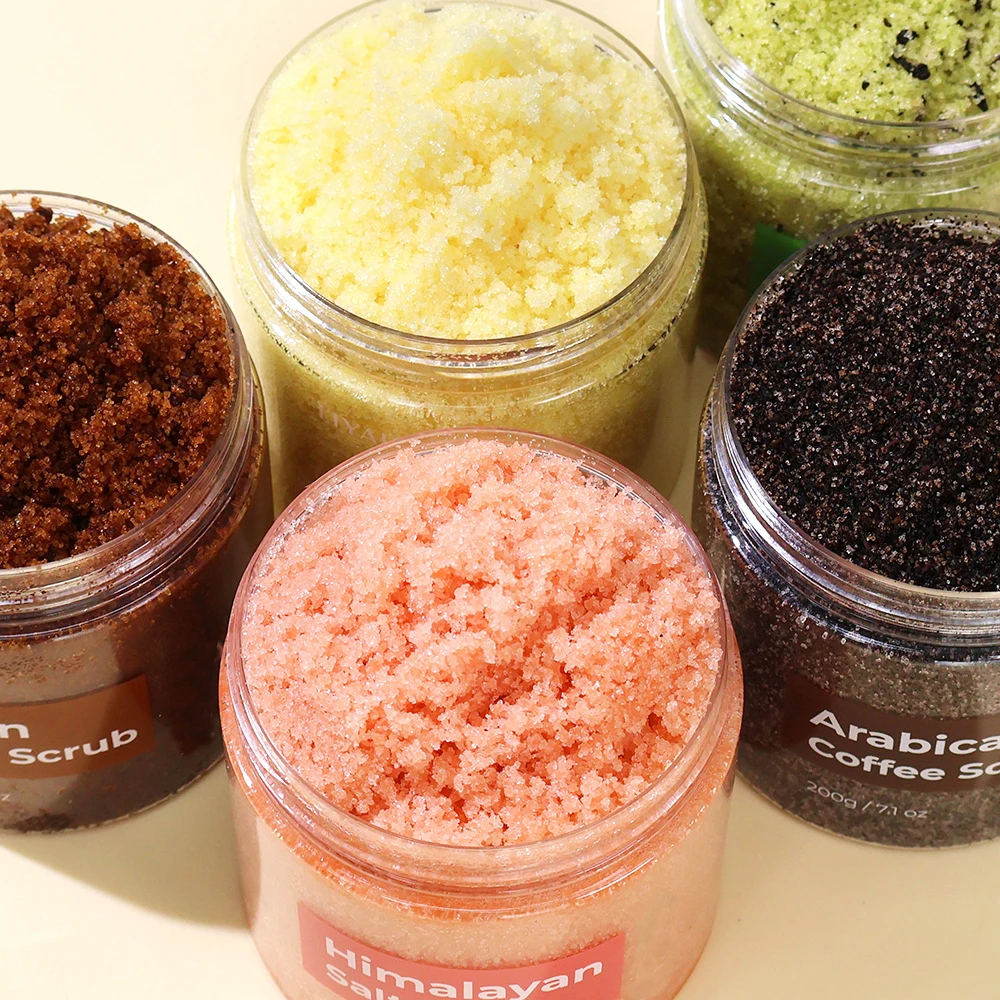 OEM Private brand customized wholesale body scrub sea salt facial brightening exfoliating whitening body scrub