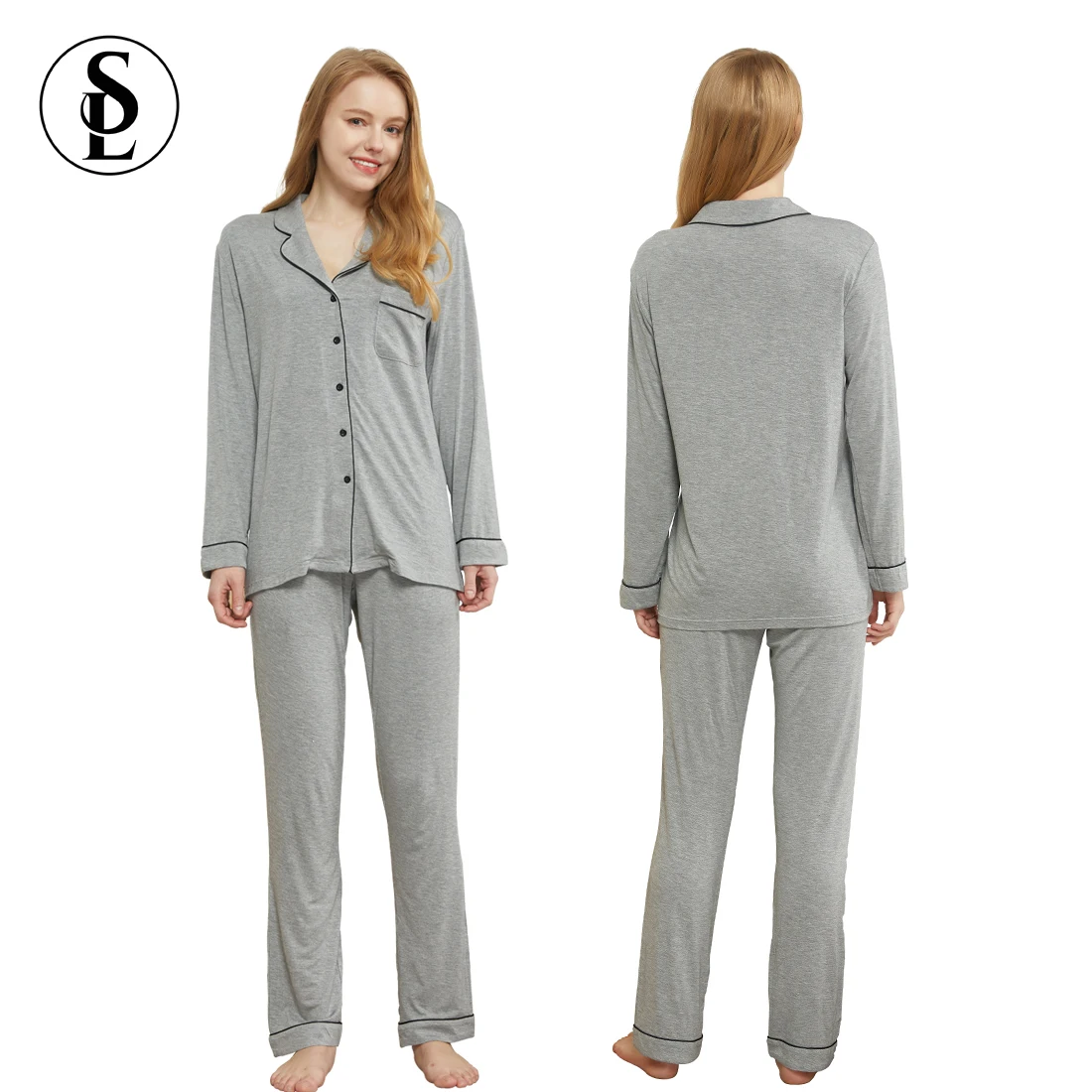 Manufacturer Bamboo Clothing Custom Pyjamas and Pants Bamboo Viscose Pajamas for Women Men Set