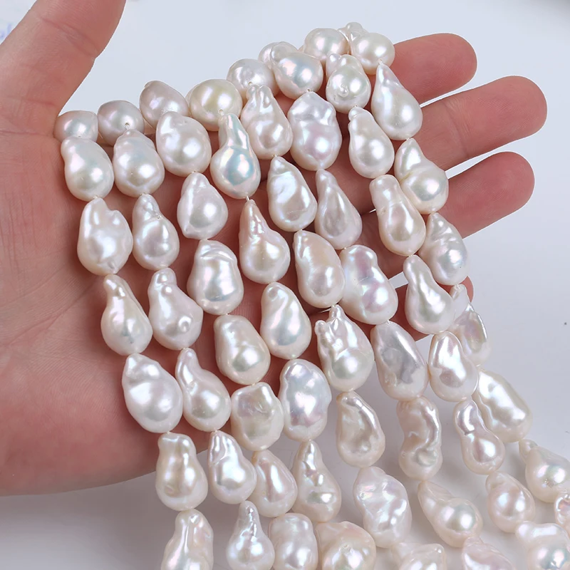 12-14mm AAA grade natural baroque loose white pearl beads