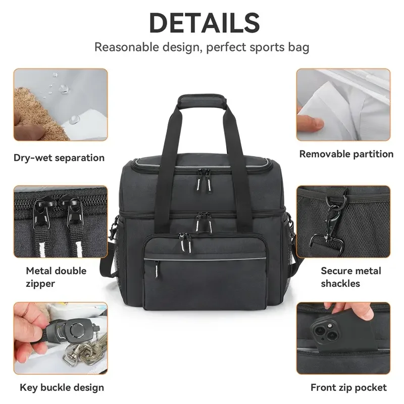 Wholesale Factory Tote Bowling Ball Bag Handbag Durable Bowling Bag 2 Balls