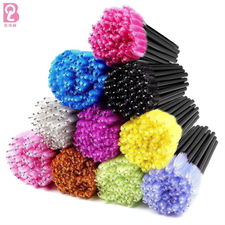 Beiqili 50PCS Disposable Eyelash Brush Spoolies Mascara Wands for Eye Lash Brush Eyebrow Cepillos Para Pestaas De Maquillaje