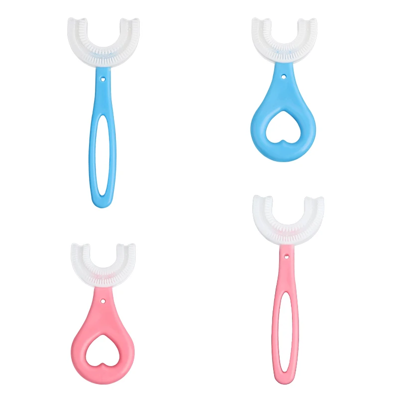 Portable Soft 360 New Design Animal Printed Cartoon Kids Dental Care Children Brushes Cleaning U Shaped Babi Toothbrush