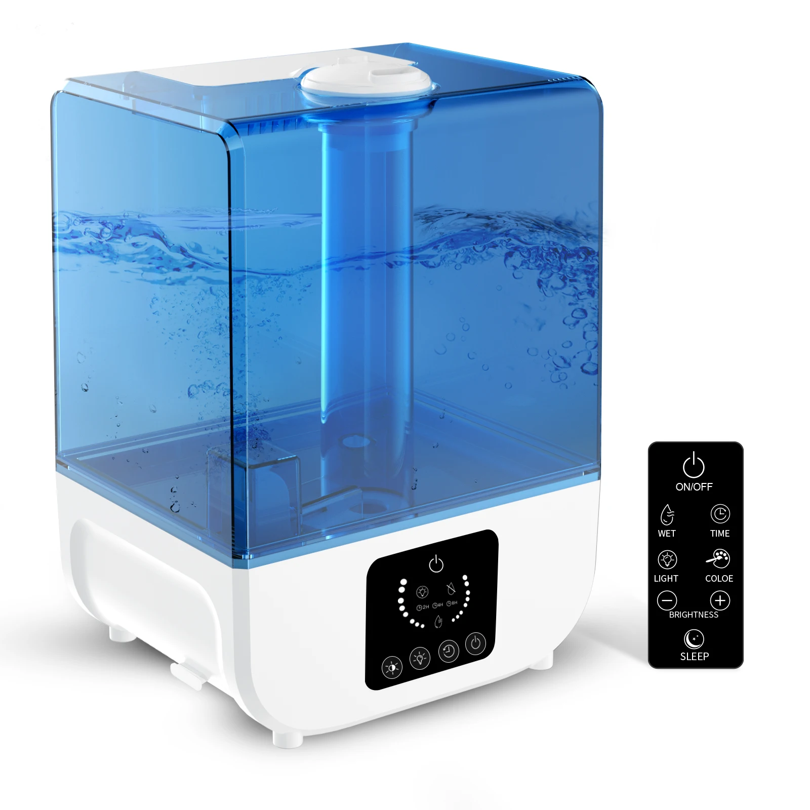 Desktop Water Ice Humidifier Fan 3 Speeds Rechargeable USB Desk Air Cooler Night Light with Remote for Office Home