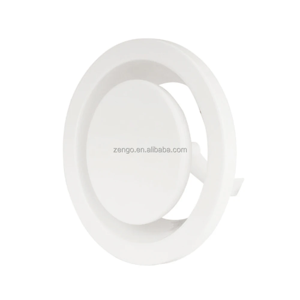 Ventilation Round Air Ceiling Diffuser steel with a white powder coated finish Circular Exhaust Disc Metal Exhaust Air Valve
