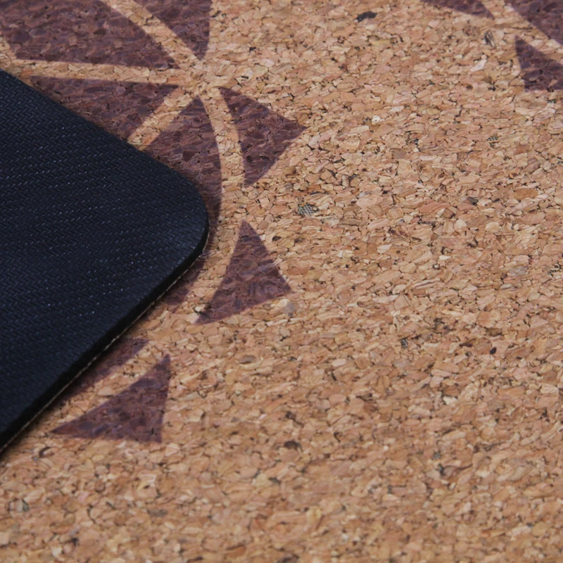 Hot Sale Custom Printed Eco Friendly Pilates Fitness Exercise Natural Gym Rubber Cork Yoga Mat