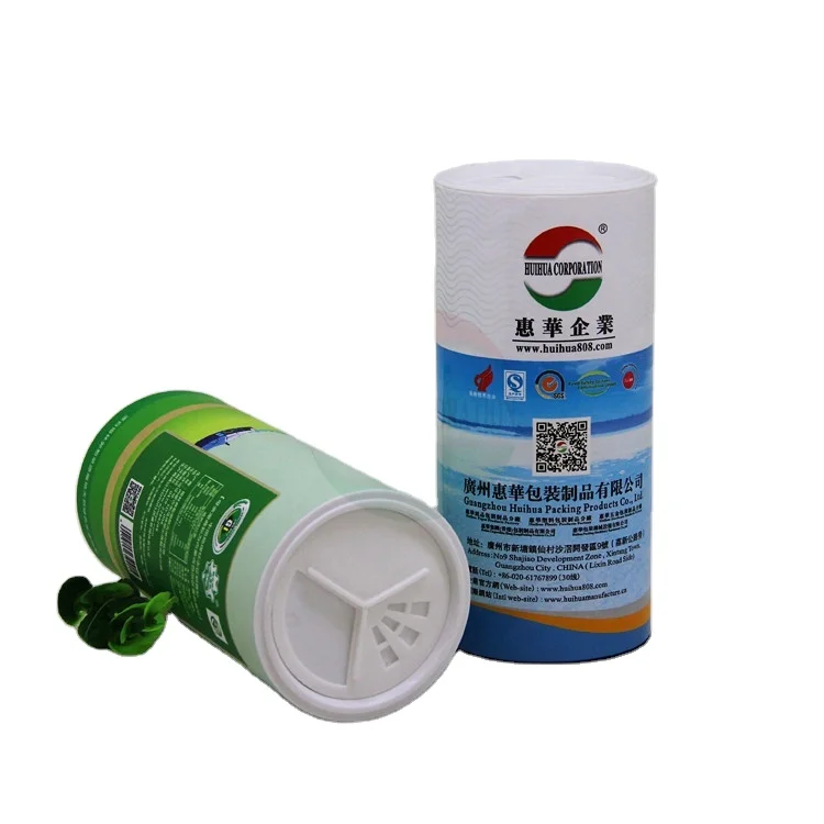 
Kraft Paper Tubes Packaging with Shaker Lid for Salt 