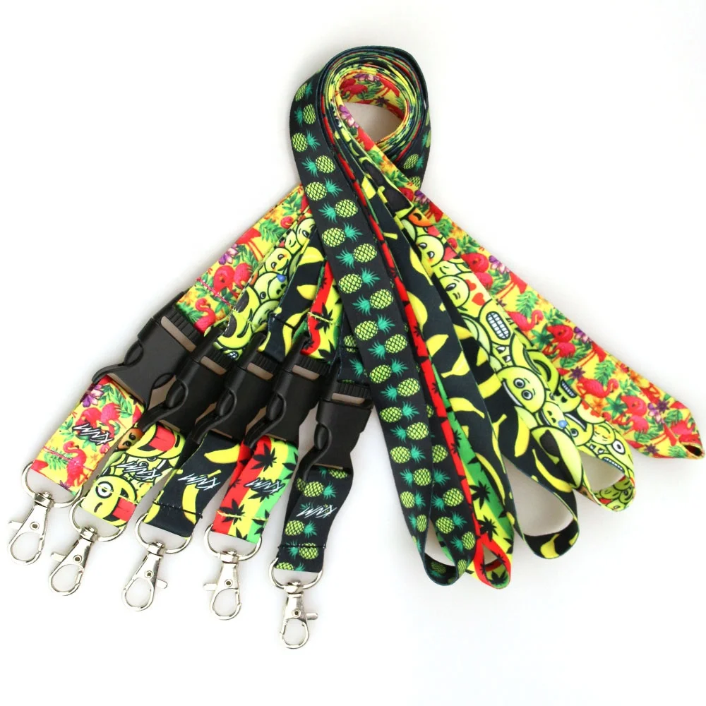 Недорогие персонализированные сублимационные печатные фирменные пустые шейные полиэфирные индивидуализированные шнурки с логотипом на заказ