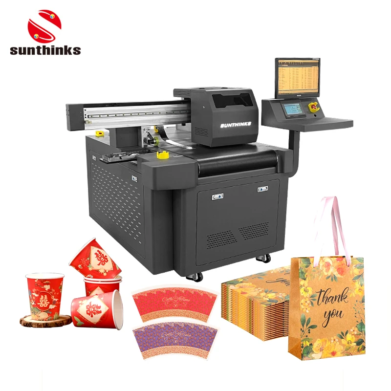 Sunthinks SC300 Mini Size Digital Single Pass Paper Cups Printer With Auto Feeder