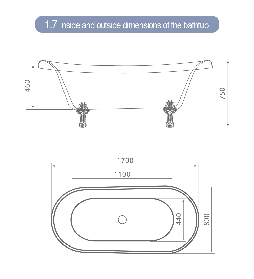Freestanding Mold Plastic Bathtub Adult Acrylic Bathtub