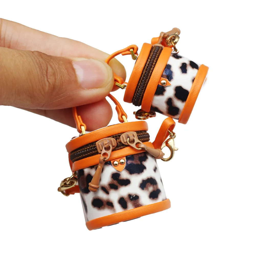 Handmade toy 1/12 ob11 GCS BJD.SD Doll Accessories doll clothes Retro plaid bib shoulder bag set