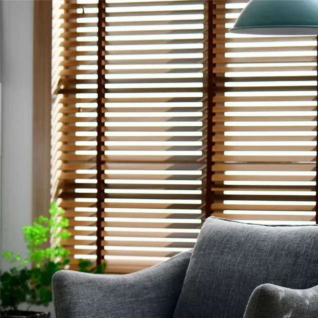 Wood Blinds Living Room Automatic Windows Horizontal Blinds Blinds Mini Ready-made Solid Venetian Octagonal Window PVC or Iron