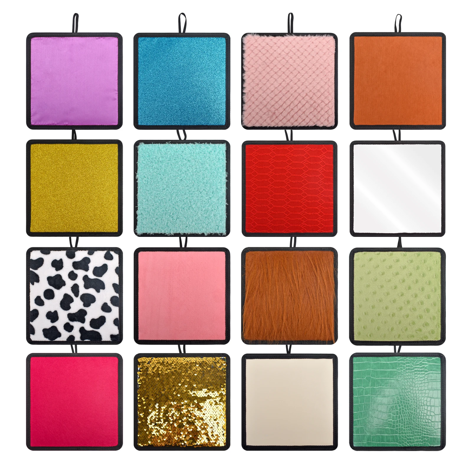 16 Set Sensory Mats Mixed Colors Sensory Toys for Kids Tactile Wall Panel for Autistic Children Assorted Textured Floor Tiles