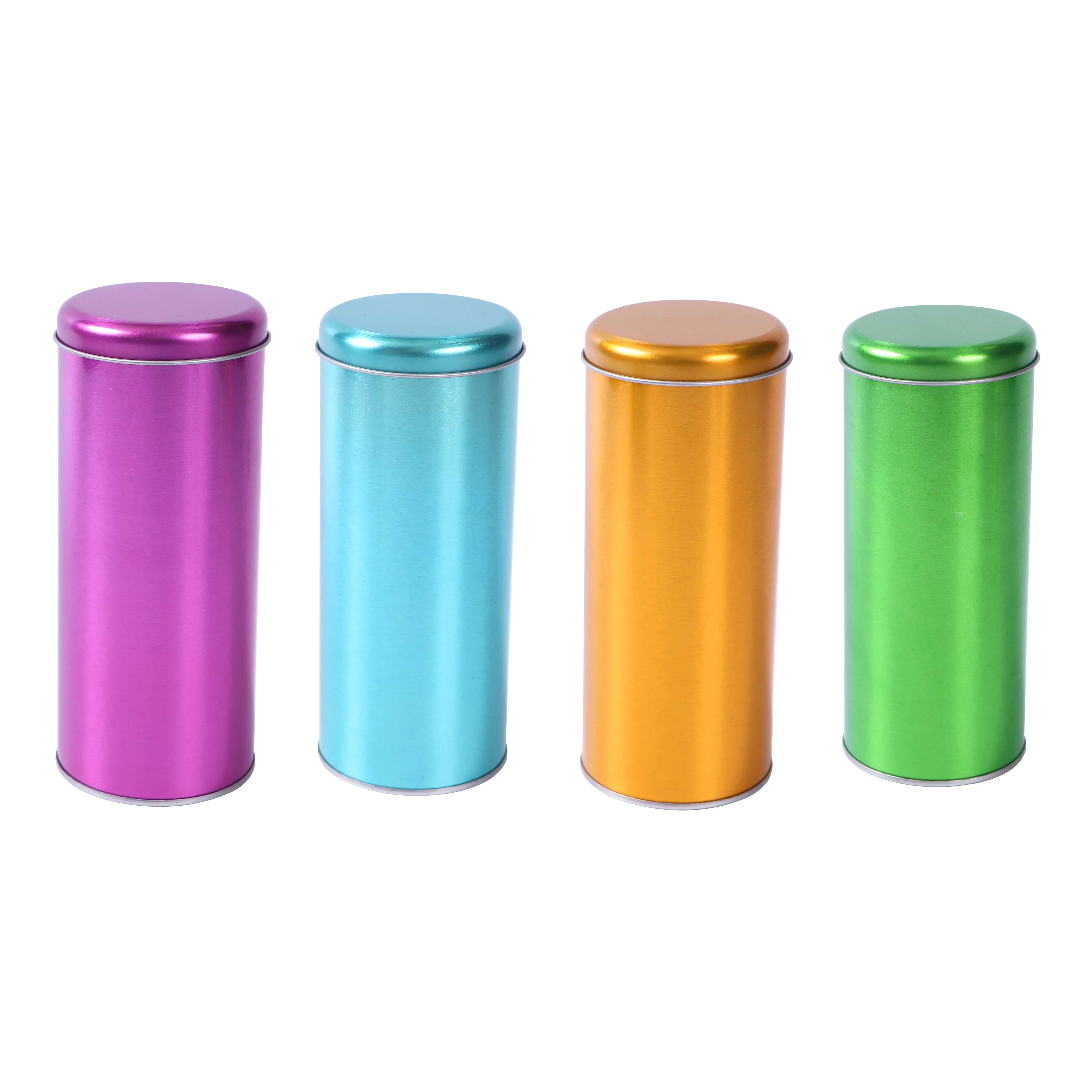 Sublimation Promotional Colorful Round CR Tin Box Tea Tins for Loose Tea Roasted Coffee Bean Tin Can