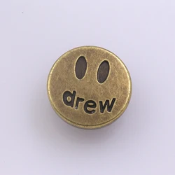 Заводская оптовая продажа, металлические пуговицы для джинсов 17 мм с рисунком счастливого лица на заказ