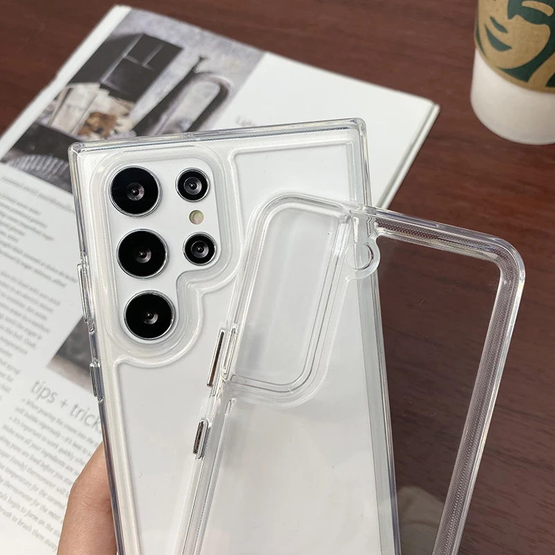 HardAnti-knock Shockproof Clear Phone Back Cover Case for Samsung Galaxy S22 S21 FE A53 A33 S22Ultra ZFlip3 4 Fold3 Phone Case