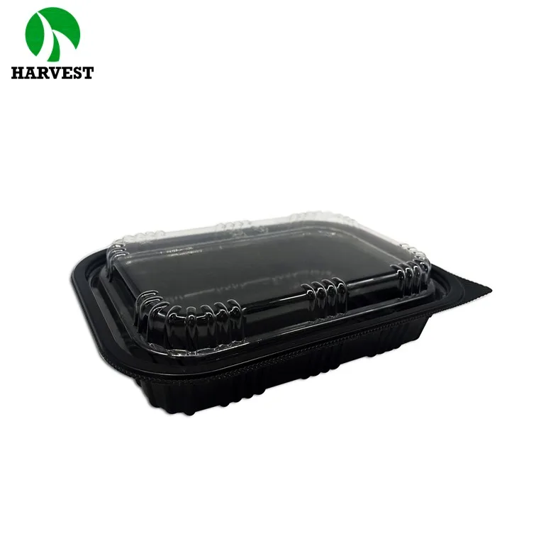 Appetizer Side Dish Japanese Takeaway Black Microwaveable Bento Box
