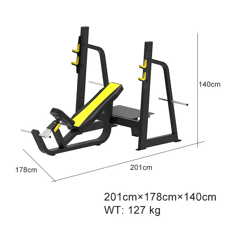 Best-selling free weight bench press rack for gym, incline press rack, commercial gym incline chest press rack