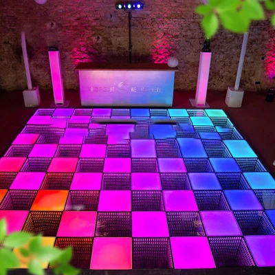  Высококачественный RGB зеркальный стеклянный СВЕТОДИОДНЫЙ танцпол кирпичные огни для дискотеки ночного