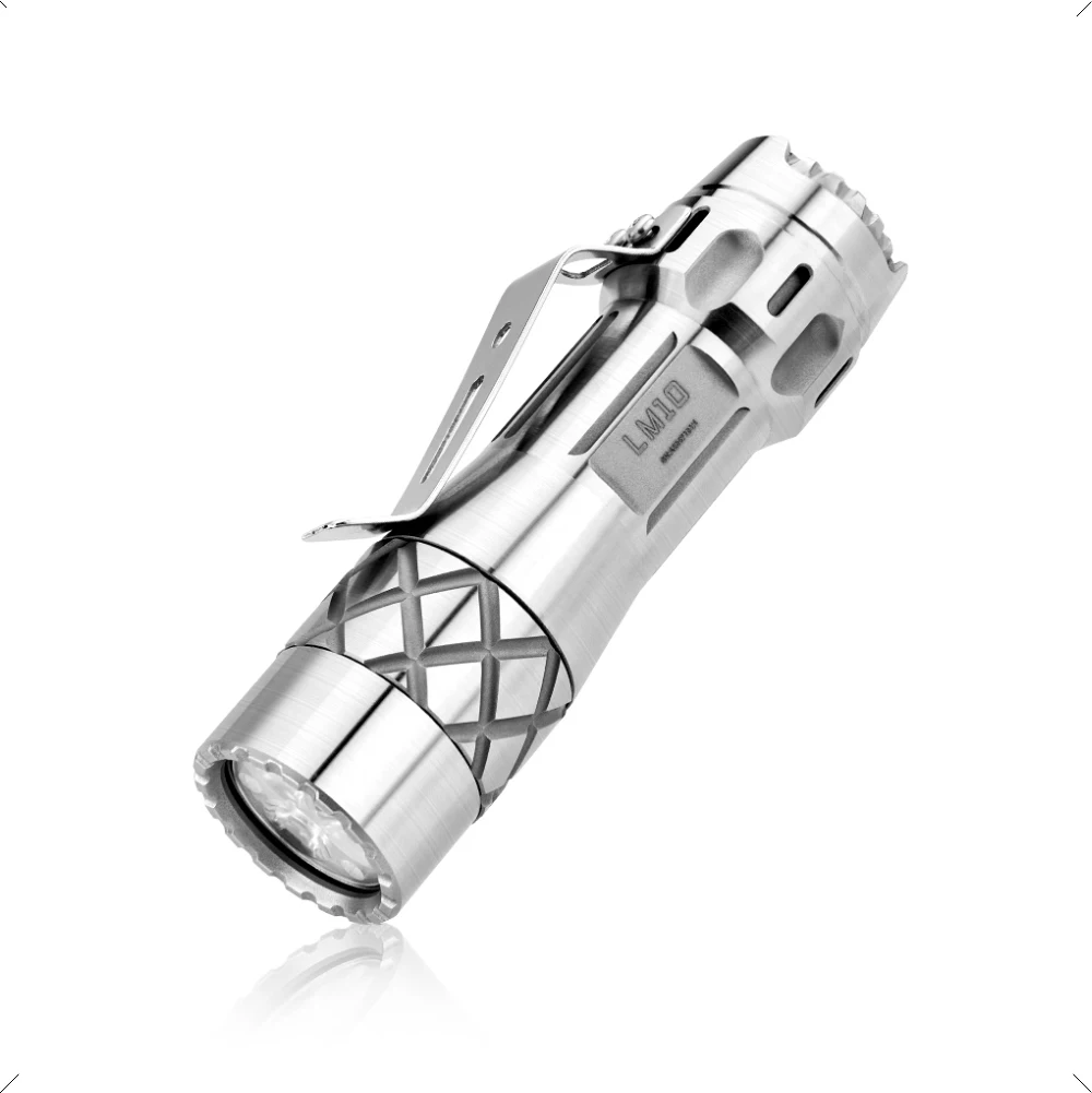 LuminTop LM10 10th Anniversary Flashlight titanium 2800lumens ipx8 XPL 219C SST20 LED torch easy to use Aduril UI
