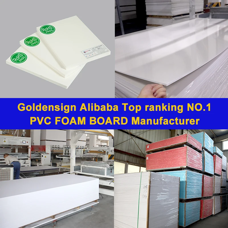 Goldensign PVC Foam Board Sheet Modern Design Style for Building and Kitchen Applications Manufactured by Goldensign