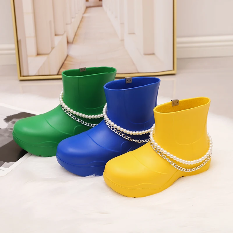 Wholesale waterproof rubber rain boots women  fashion adult ladies character eva rain boot ankle kid rain boot