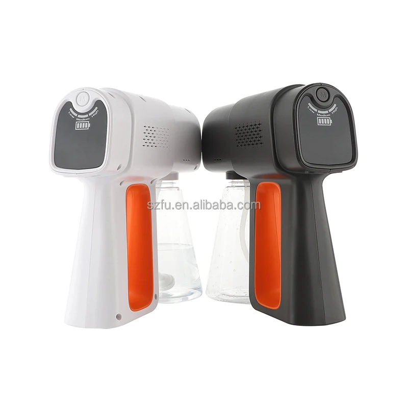 Certification  Blue LED Light Battery Powered Electric Portable Wireless Cordless Nano Spray Gun Dry Atomizer Disinfection