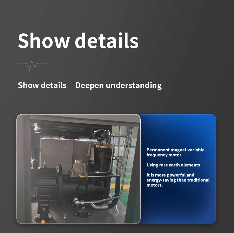 Горячая Распродажа индивидуальная поддержка 5.5kw 7.5HP воздушное охлаждение роторные промышленные компрессоры бесшумные воздушные компрессоры винтовой воздушный компрессор