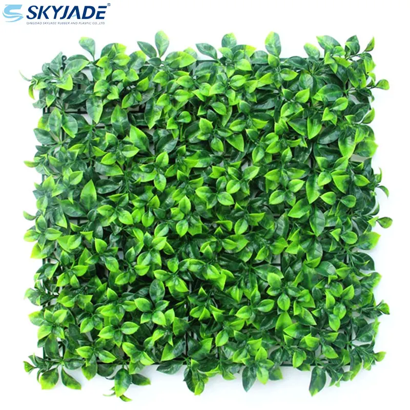SKZ50-DOU Best Price Boxwood Anti-Uv Artificial Grass Wall Panel and Wholesale Plastic Leaf Backdrop Curtain Roll for Decoration