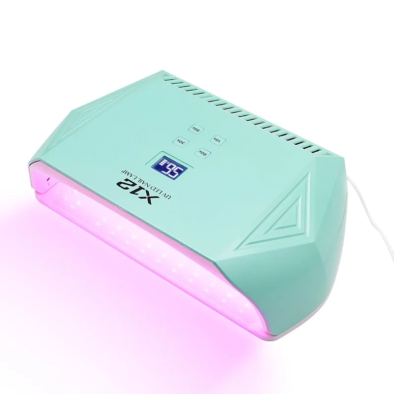 Professional Two Hands Cordless Rechargeable 128W Fast Drying UV LED Nail Lamp For Press on Nails