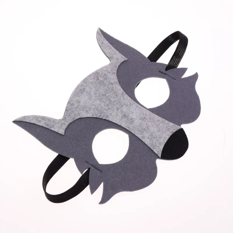 Factory Wholesale Wolf and Fox Masquerade Felt Face Animal Party Masks for Halloween Lightweight