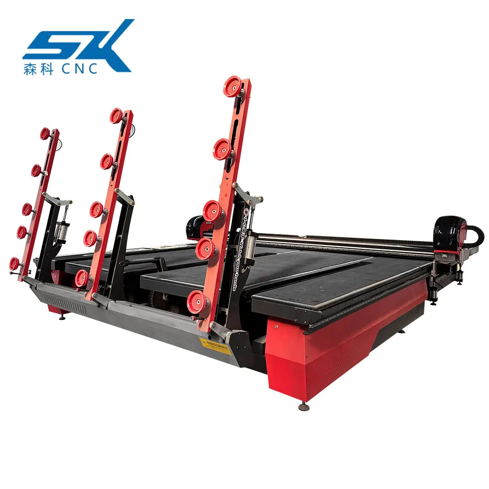 Big Area Building Furniture Industry Automatic Glass Cutting Breaking Loading Non-Air Float Glass Cutting Table Machine Supplier